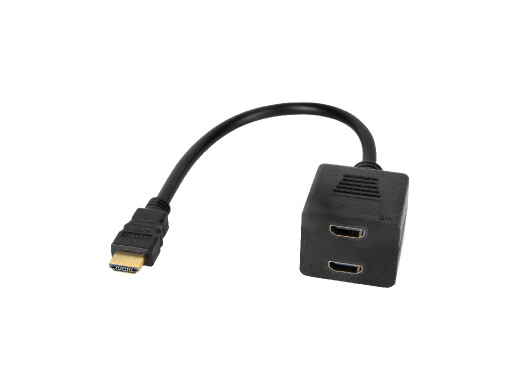 Adapter wtyk HDMI - 2x gniazdo HDMI 20 cm