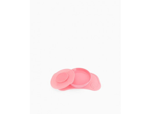 Twistshake Mata Click-Mat Mini + Talerz Pastelowo Różowy