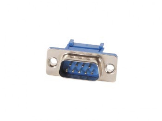 MALE 9-PIN SUB-D CONNECTOR FOR FLAT CABLE