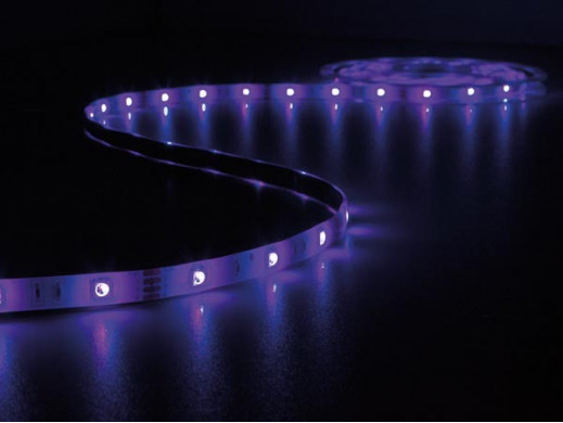 ZESTAW: ELASTYCZNY PASEK LED  (STEROWANY DŹWIĘKIEM)+ STEROWNIK + ZASILACZ -  RGB - 150 diod LED - 5m - 12Vdc
