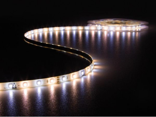 ZESTAW: ELASTYCZNY PASEK LED  (CIEPŁY I ZIMNY BIAŁY) + STEROWNIK + ZASILACZ - 300 diod LED - 5m - 12Vdc