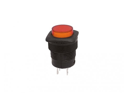 PUSH-BUTTON SWITCH OFF-ON WITH AMBER LED