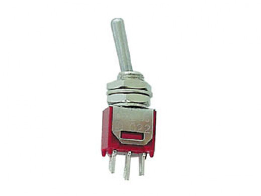 VERTICAL SUBMINIATURE TOGGLE SWITCH SPDT ON-OFF-ON