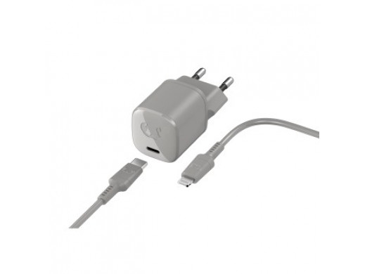 FRESH 'N REBEL ŁADOWARKA USB-C 18W + kabel lightning Ice Grey