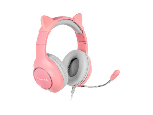 Gamingowe słuchawki nauszne dla dzieci Kruger&amp;Matz Gamer Kids, kolor różowy