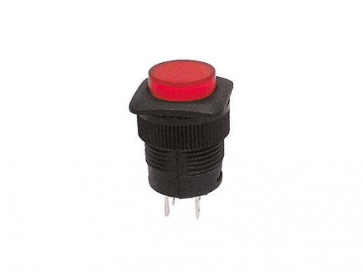 PUSH-BUTTON SWITCH OFF-(ON) WITH RED LED