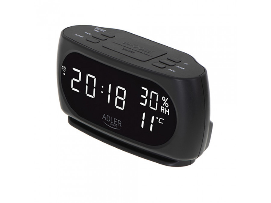 Zegar - Budzik z pomiarem temperatury i wilgotności
