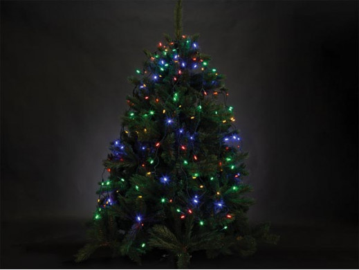 ATRIA LED - na drzewko 1,8 m - 220 wielokolorowych lampek - zielony przewód - 24 V
