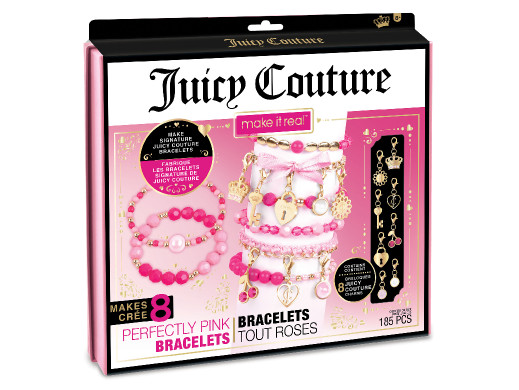 MAKE IT REAL Zestaw do tworzenia bransoletek Juicy Couture Perfectly Pink , zabawka kreatywna
