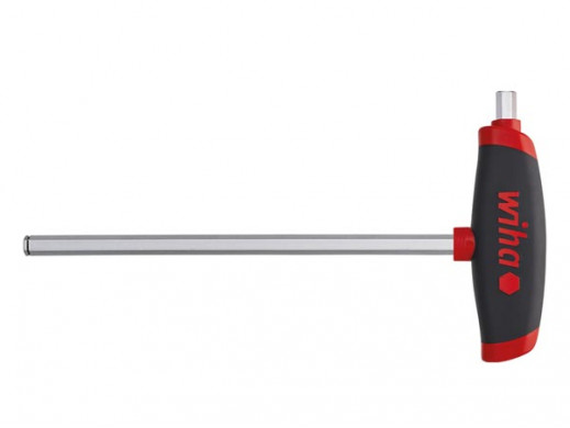 Klucz Wiha L z uchwytem T ComfortGrip sześciokątny MagicRing® z napędem bocznym, chromowany matowo (45440) 3 x 100 mm