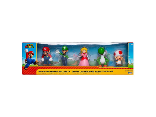 SUPER MARIO Nintendo 5 figurek, figurka, 6 cm