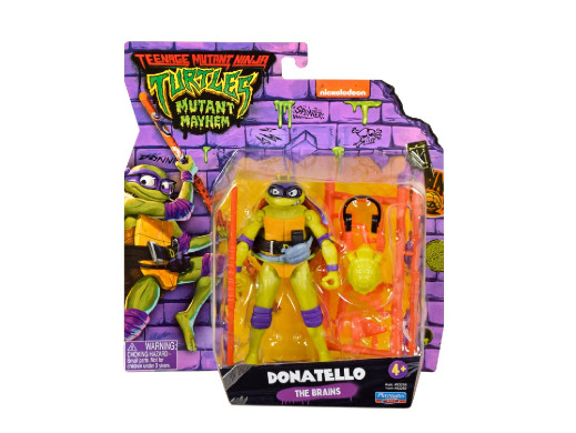 WOJOWNICZE ŻÓŁWIE NINJA Movie Mutant Mayhem Donatello podstawowa figurka akcji, figurka, 14 cm