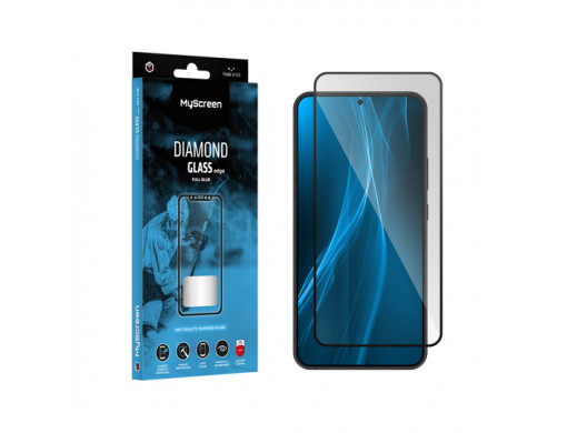 Szkło ochronne MyScreen DIAMOND GLASS LITE edge FULL GLUE czarne Samsung Galaxy S22/S23