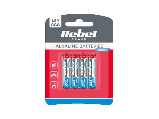 Baterie alkaliczne REBEL EXTREME LR03 4szt./bl.