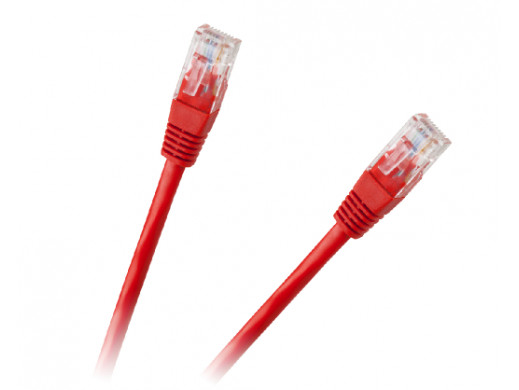 Patchcord kabel UTP 8c wtyk-wtyk 1.0m CCA czerwony
