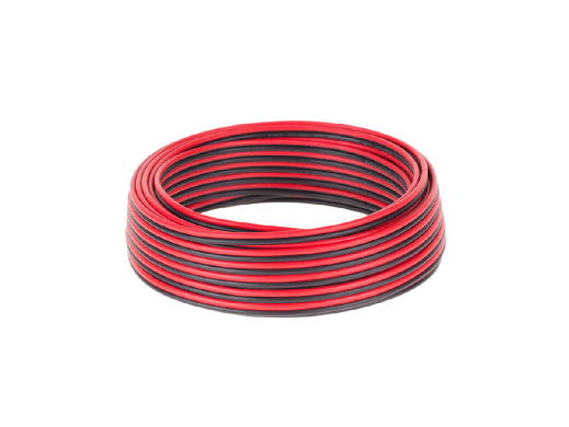 Kabel głośnikowy CCA 0.75mm  czarno-czerwony 10M