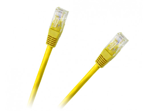 Patchcord kabel UTP 8c wtyk-wtyk 1.0m CCA żółty  cat.6e